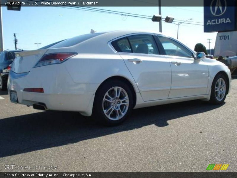 White Diamond Pearl / Parchment 2009 Acura TL 3.5