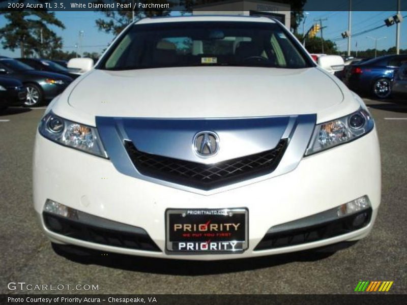 White Diamond Pearl / Parchment 2009 Acura TL 3.5