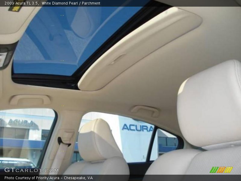 White Diamond Pearl / Parchment 2009 Acura TL 3.5
