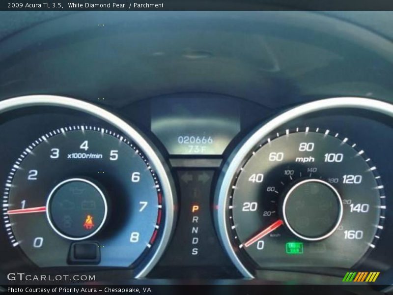 White Diamond Pearl / Parchment 2009 Acura TL 3.5