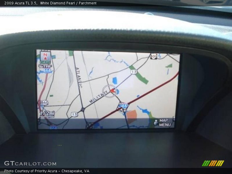 White Diamond Pearl / Parchment 2009 Acura TL 3.5