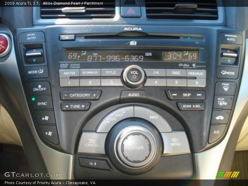 White Diamond Pearl / Parchment 2009 Acura TL 3.5