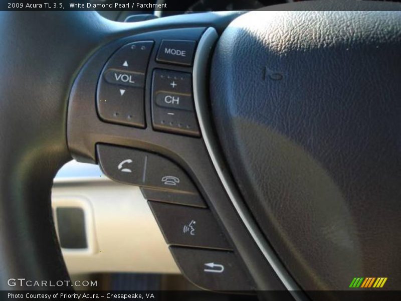 White Diamond Pearl / Parchment 2009 Acura TL 3.5