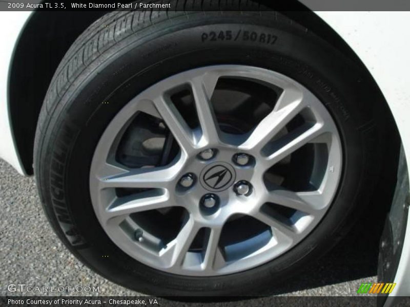 White Diamond Pearl / Parchment 2009 Acura TL 3.5