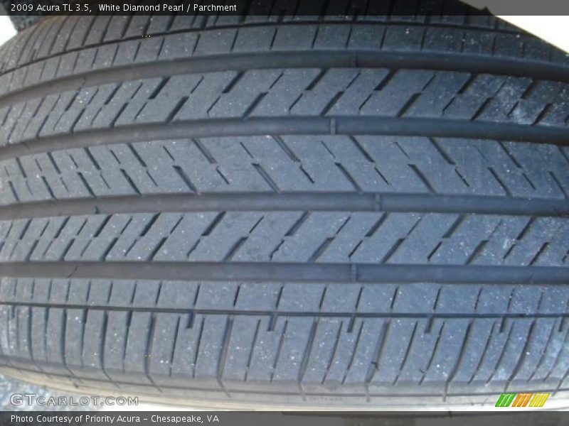 White Diamond Pearl / Parchment 2009 Acura TL 3.5