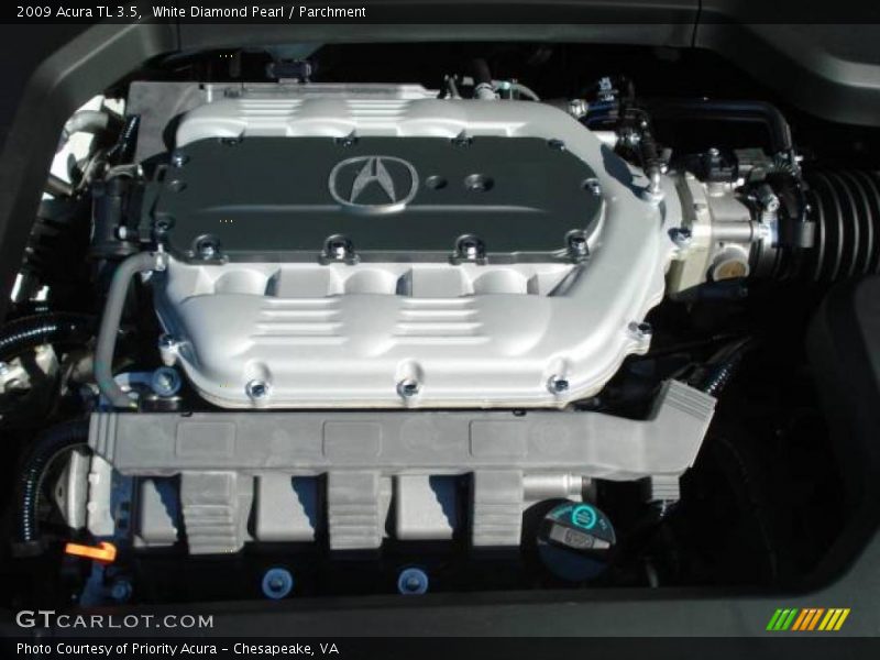White Diamond Pearl / Parchment 2009 Acura TL 3.5