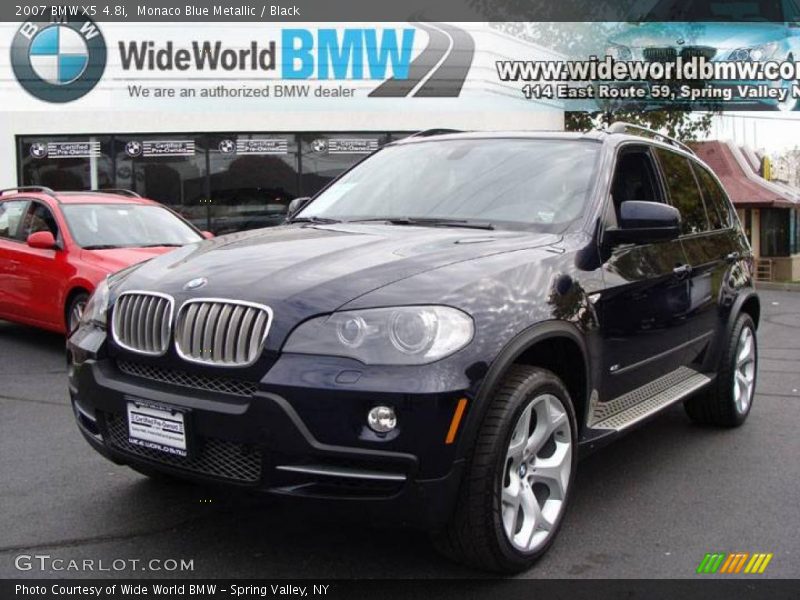Monaco Blue Metallic / Black 2007 BMW X5 4.8i