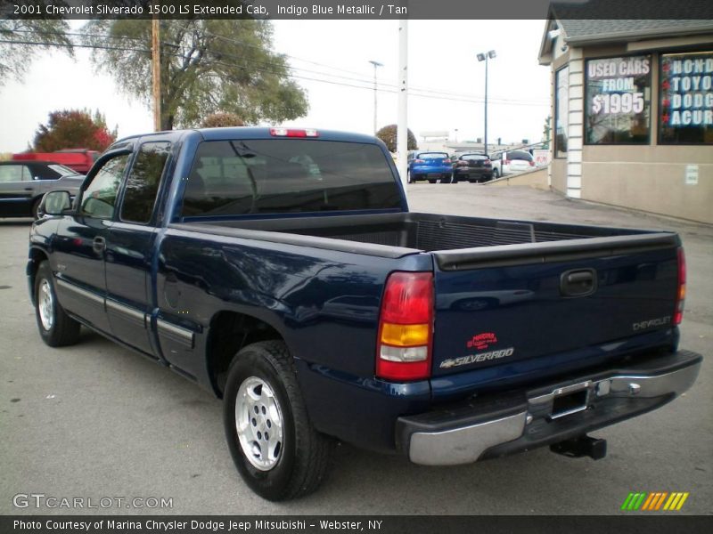 Indigo Blue Metallic / Tan 2001 Chevrolet Silverado 1500 LS Extended Cab