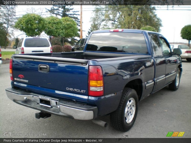 Indigo Blue Metallic / Tan 2001 Chevrolet Silverado 1500 LS Extended Cab