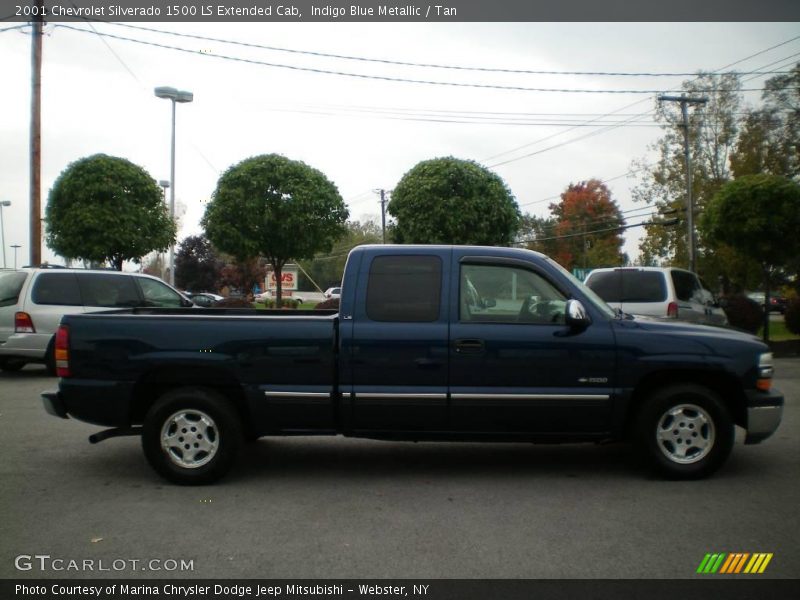 Indigo Blue Metallic / Tan 2001 Chevrolet Silverado 1500 LS Extended Cab