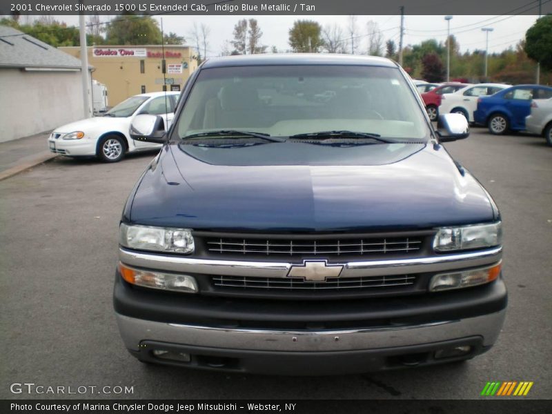 Indigo Blue Metallic / Tan 2001 Chevrolet Silverado 1500 LS Extended Cab