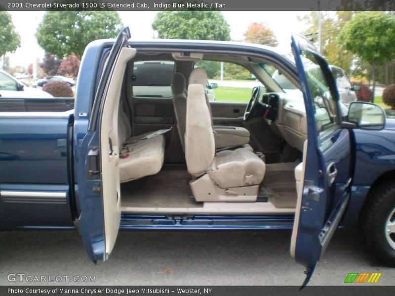 Indigo Blue Metallic / Tan 2001 Chevrolet Silverado 1500 LS Extended Cab