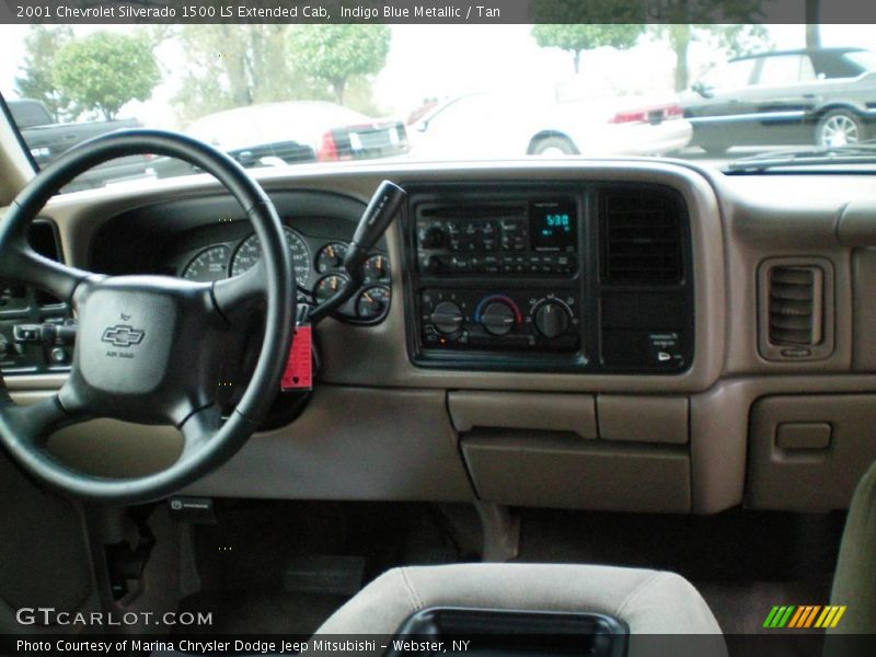 Indigo Blue Metallic / Tan 2001 Chevrolet Silverado 1500 LS Extended Cab