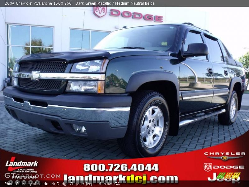 Dark Green Metallic / Medium Neutral Beige 2004 Chevrolet Avalanche 1500 Z66