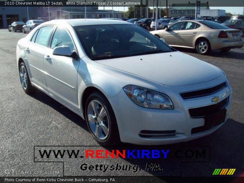 White Diamond Tricoat / Cocoa/Cashmere 2010 Chevrolet Malibu LT Sedan