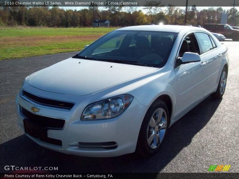 White Diamond Tricoat / Cocoa/Cashmere 2010 Chevrolet Malibu LT Sedan