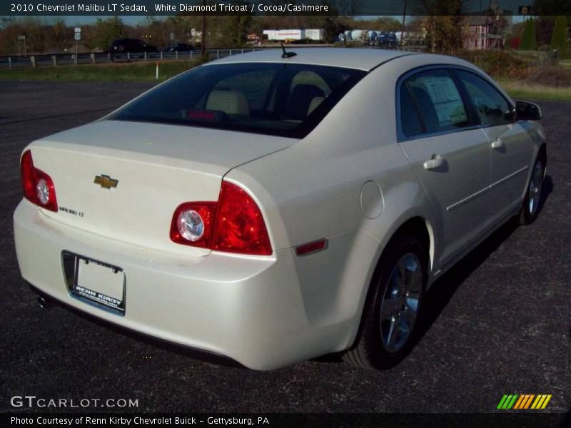 White Diamond Tricoat / Cocoa/Cashmere 2010 Chevrolet Malibu LT Sedan