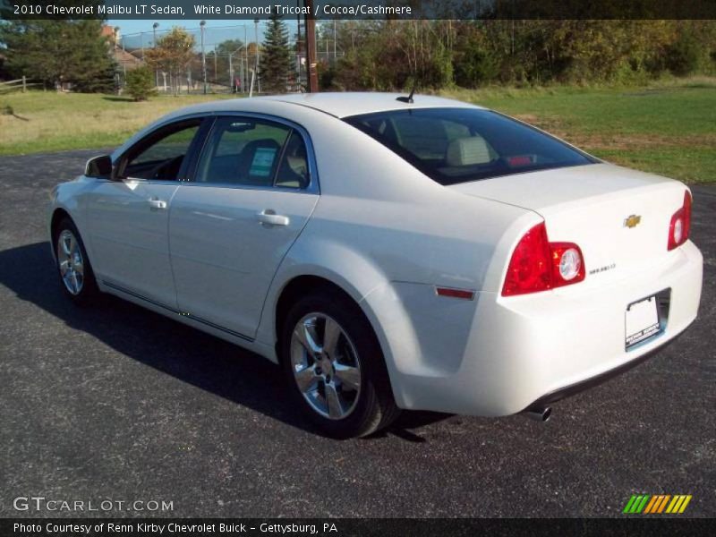 White Diamond Tricoat / Cocoa/Cashmere 2010 Chevrolet Malibu LT Sedan