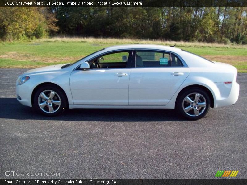 White Diamond Tricoat / Cocoa/Cashmere 2010 Chevrolet Malibu LT Sedan