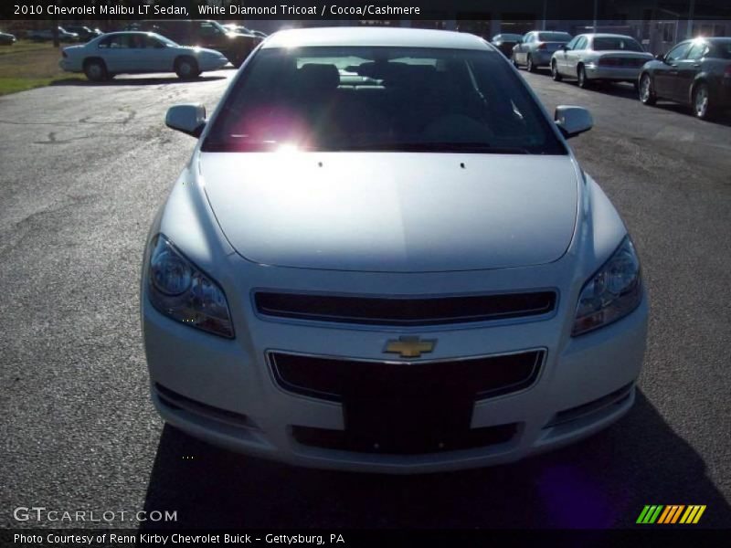 White Diamond Tricoat / Cocoa/Cashmere 2010 Chevrolet Malibu LT Sedan