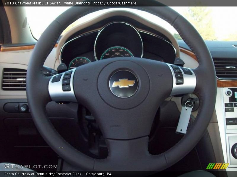 White Diamond Tricoat / Cocoa/Cashmere 2010 Chevrolet Malibu LT Sedan