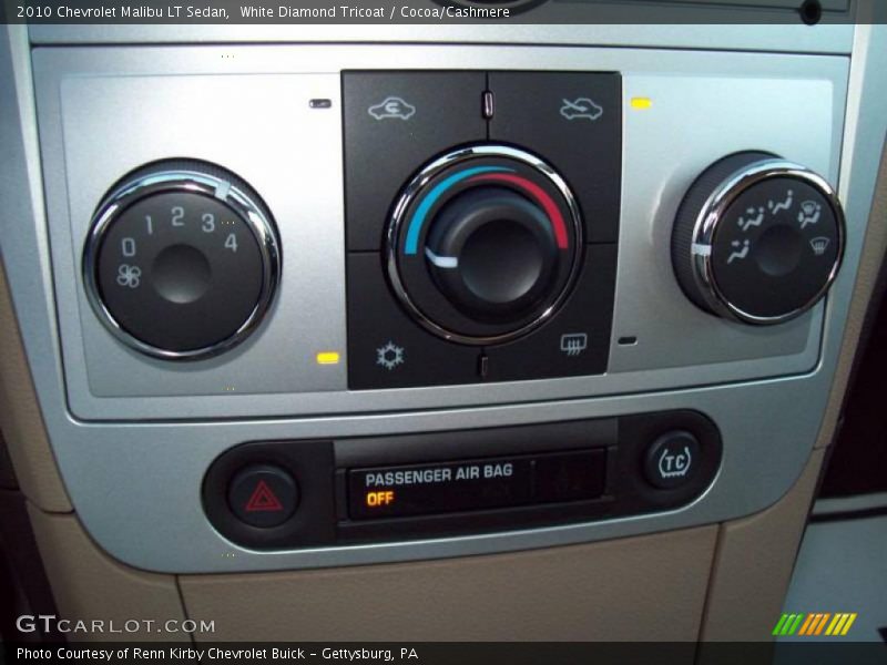 White Diamond Tricoat / Cocoa/Cashmere 2010 Chevrolet Malibu LT Sedan