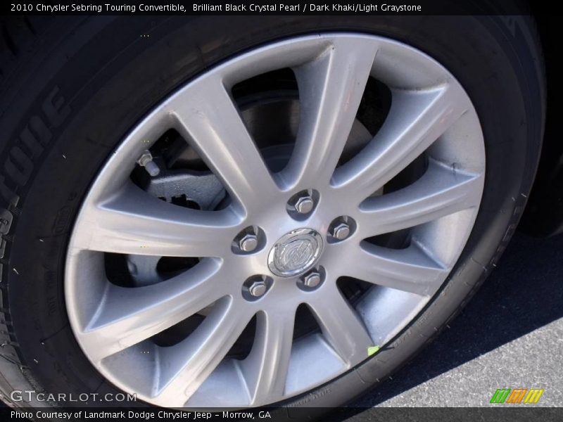 Brilliant Black Crystal Pearl / Dark Khaki/Light Graystone 2010 Chrysler Sebring Touring Convertible