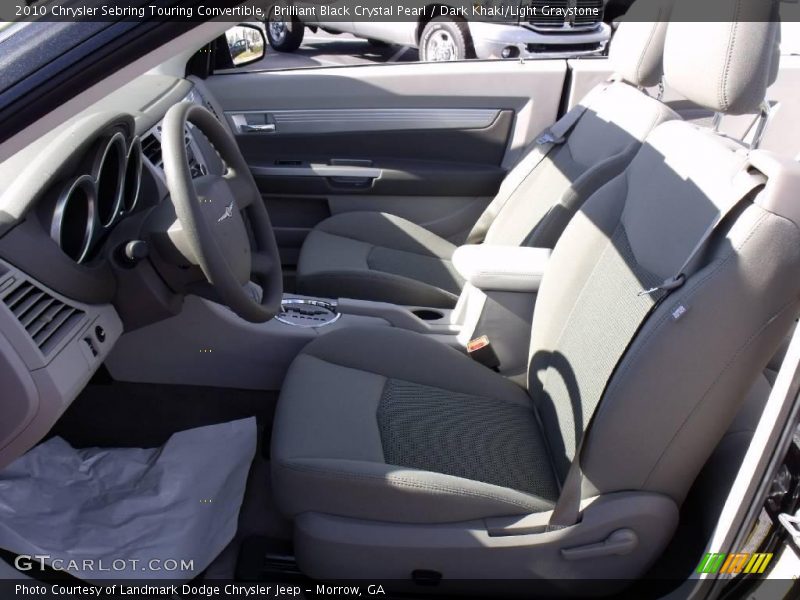 Brilliant Black Crystal Pearl / Dark Khaki/Light Graystone 2010 Chrysler Sebring Touring Convertible