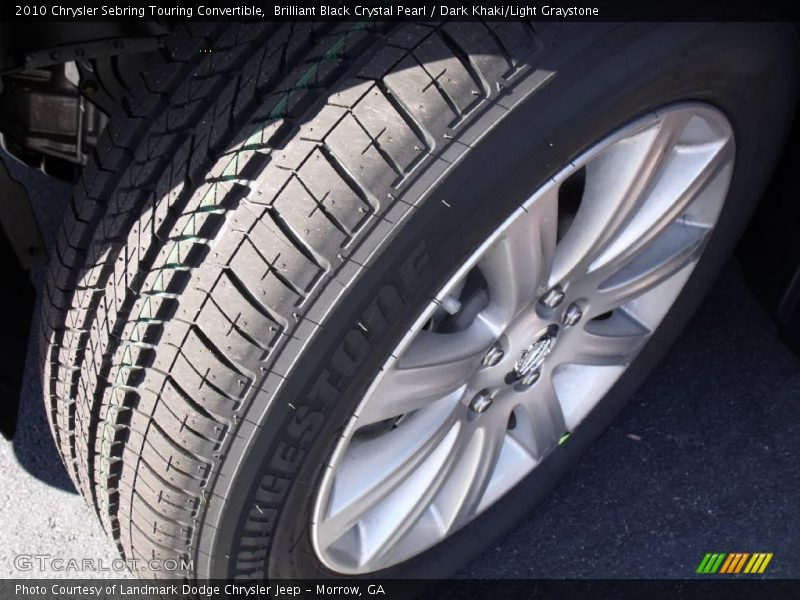 Brilliant Black Crystal Pearl / Dark Khaki/Light Graystone 2010 Chrysler Sebring Touring Convertible