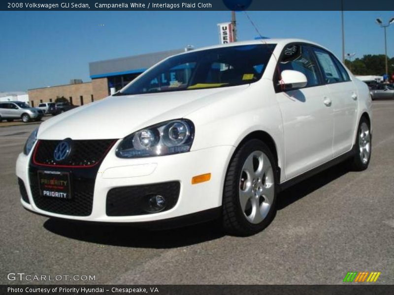 Campanella White / Interlagos Plaid Cloth 2008 Volkswagen GLI Sedan