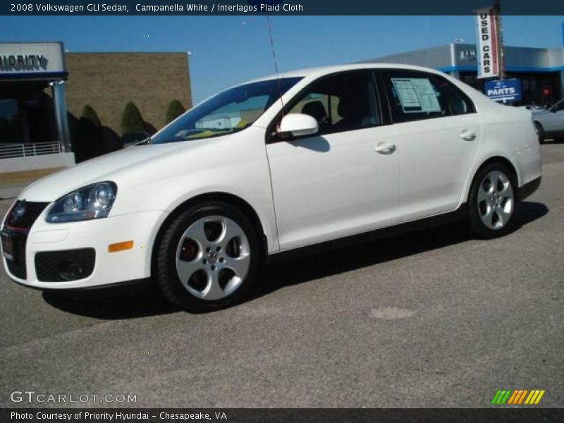 Campanella White / Interlagos Plaid Cloth 2008 Volkswagen GLI Sedan