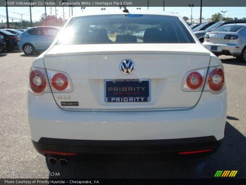 Campanella White / Interlagos Plaid Cloth 2008 Volkswagen GLI Sedan
