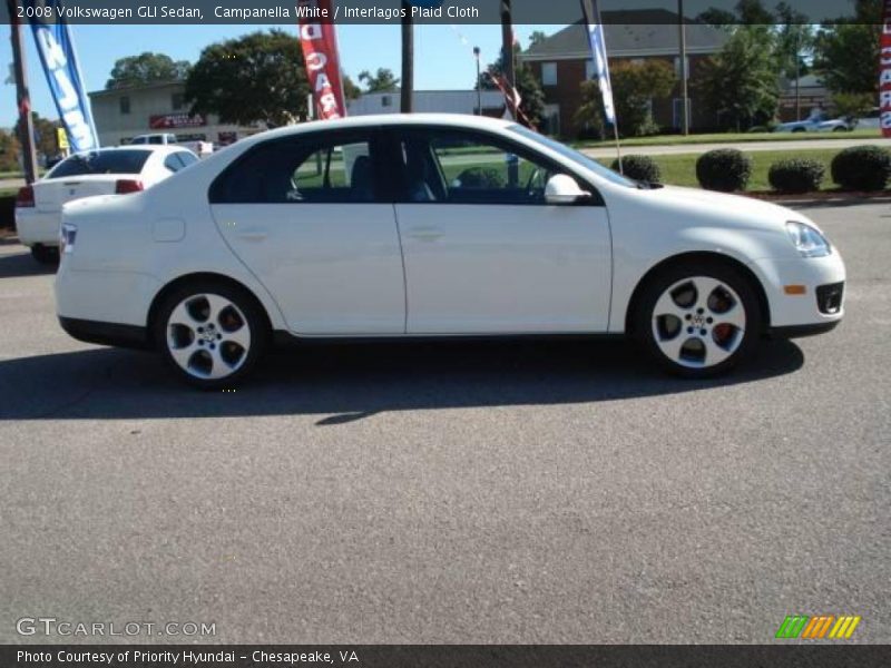 Campanella White / Interlagos Plaid Cloth 2008 Volkswagen GLI Sedan