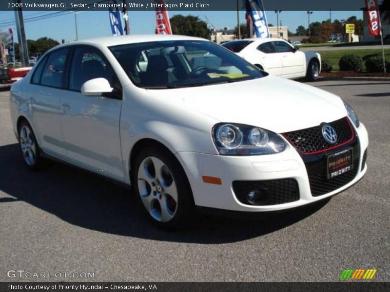 Campanella White / Interlagos Plaid Cloth 2008 Volkswagen GLI Sedan