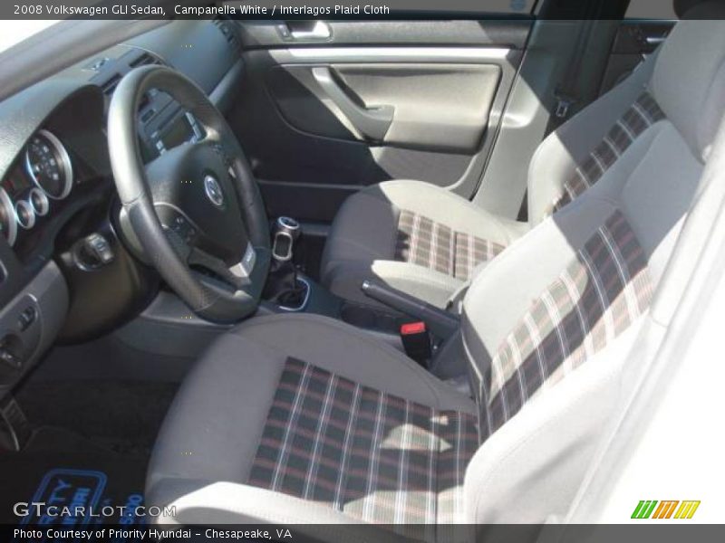 Campanella White / Interlagos Plaid Cloth 2008 Volkswagen GLI Sedan