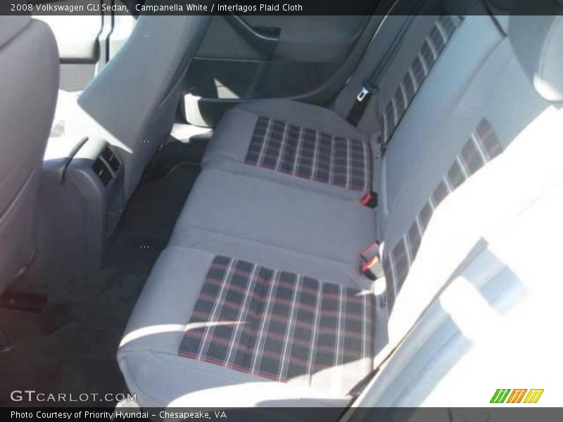 Campanella White / Interlagos Plaid Cloth 2008 Volkswagen GLI Sedan