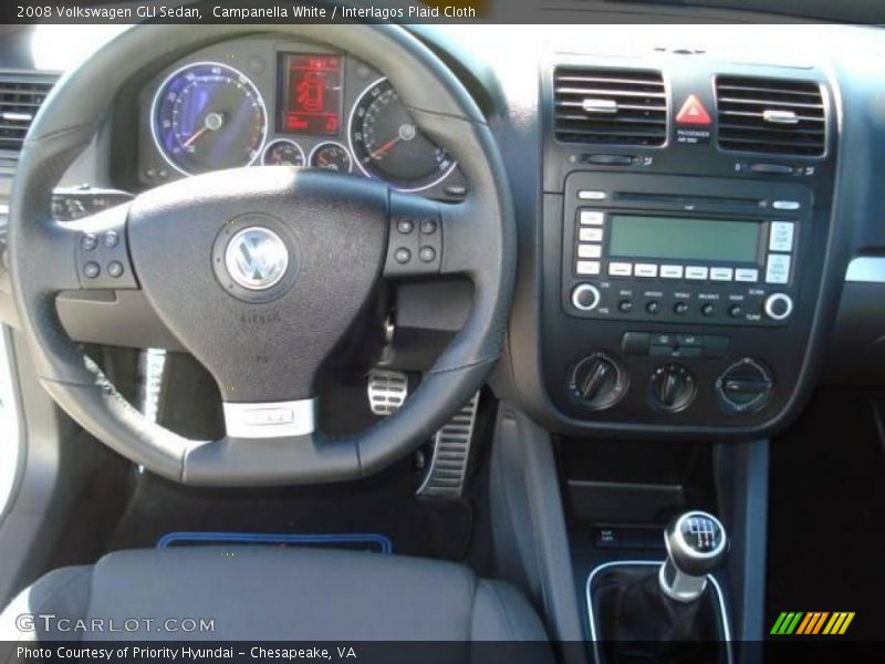 Campanella White / Interlagos Plaid Cloth 2008 Volkswagen GLI Sedan