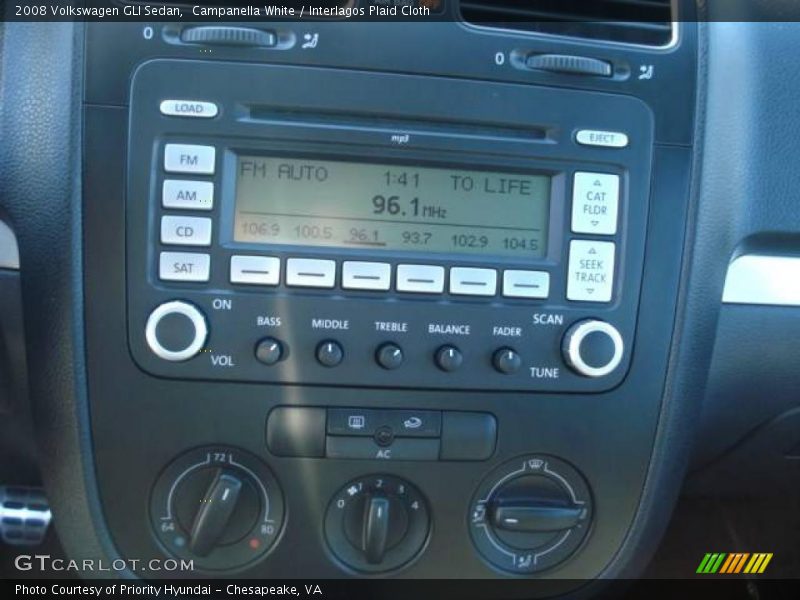 Campanella White / Interlagos Plaid Cloth 2008 Volkswagen GLI Sedan
