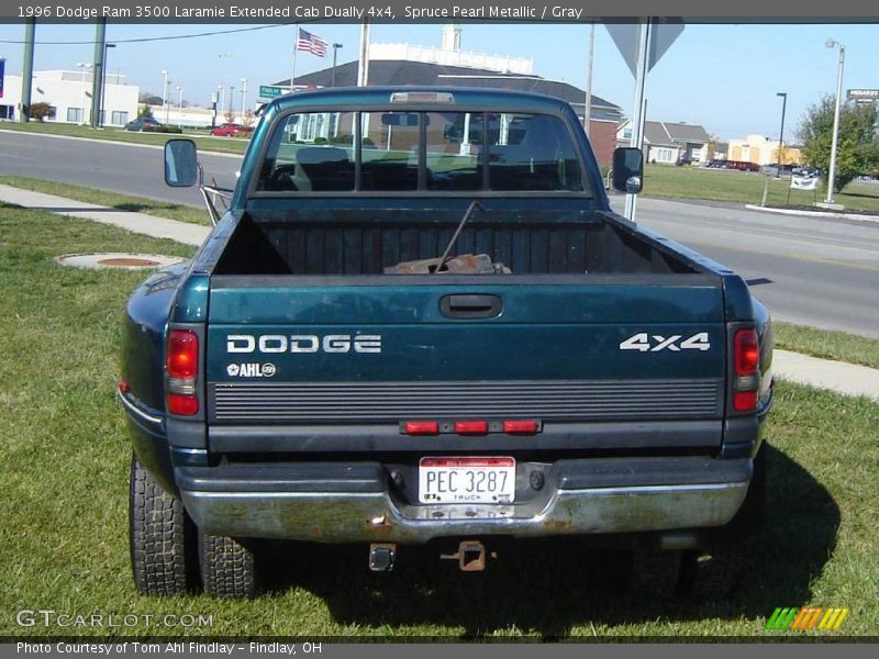 Spruce Pearl Metallic / Gray 1996 Dodge Ram 3500 Laramie Extended Cab Dually 4x4