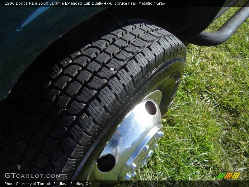 Spruce Pearl Metallic / Gray 1996 Dodge Ram 3500 Laramie Extended Cab Dually 4x4
