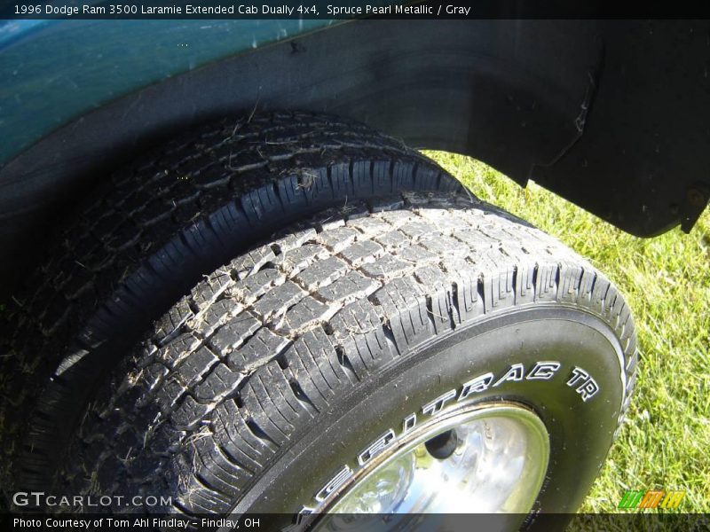 Spruce Pearl Metallic / Gray 1996 Dodge Ram 3500 Laramie Extended Cab Dually 4x4