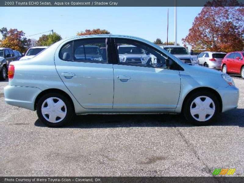 Aqua Ice Opalescent / Shadow Gray 2003 Toyota ECHO Sedan