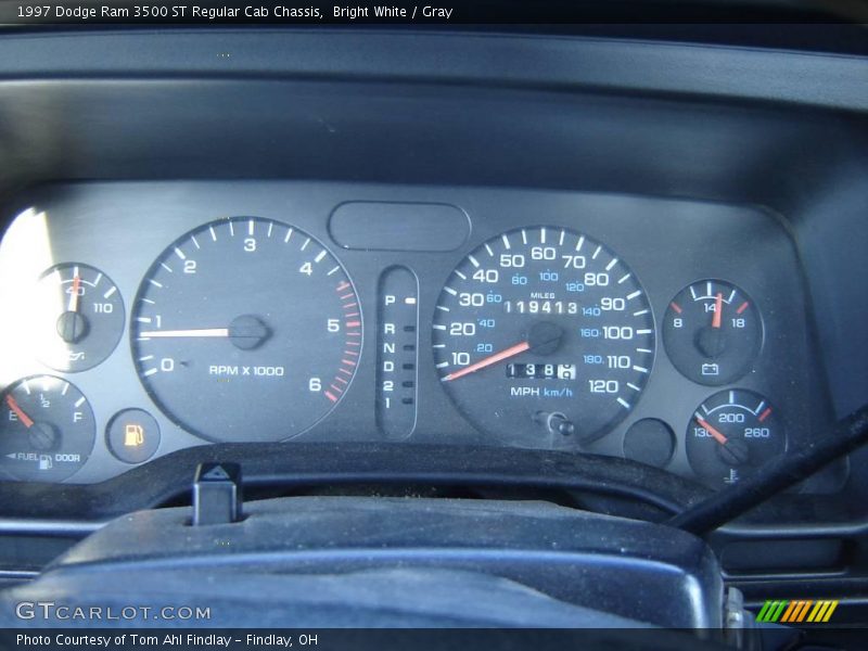 Bright White / Gray 1997 Dodge Ram 3500 ST Regular Cab Chassis