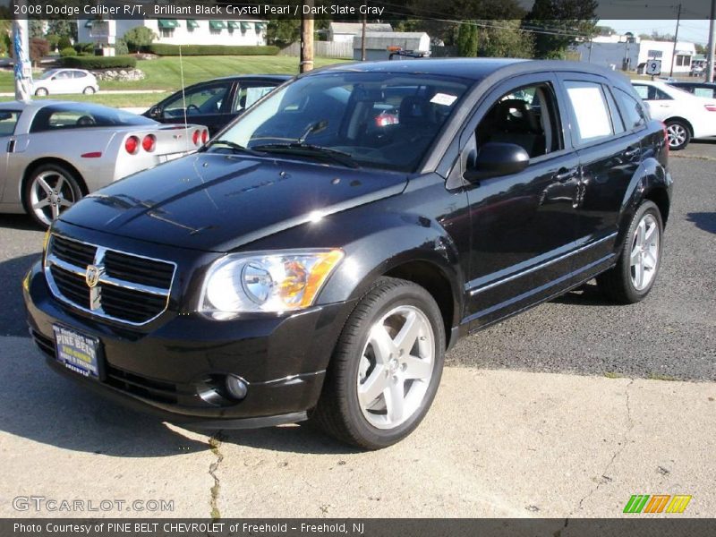 Brilliant Black Crystal Pearl / Dark Slate Gray 2008 Dodge Caliber R/T
