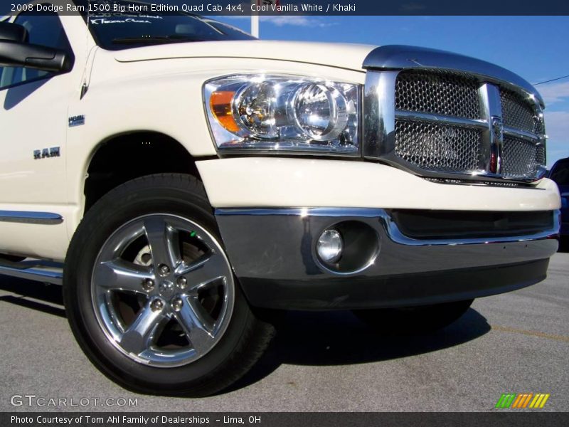 Cool Vanilla White / Khaki 2008 Dodge Ram 1500 Big Horn Edition Quad Cab 4x4