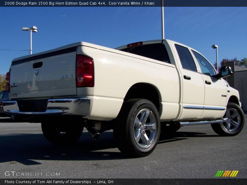 Cool Vanilla White / Khaki 2008 Dodge Ram 1500 Big Horn Edition Quad Cab 4x4