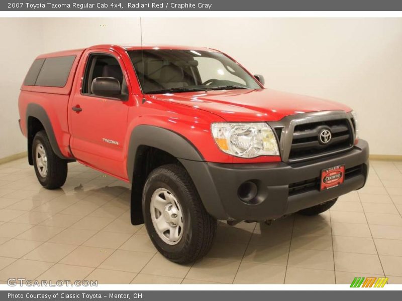 Radiant Red / Graphite Gray 2007 Toyota Tacoma Regular Cab 4x4