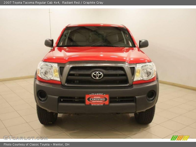 Radiant Red / Graphite Gray 2007 Toyota Tacoma Regular Cab 4x4