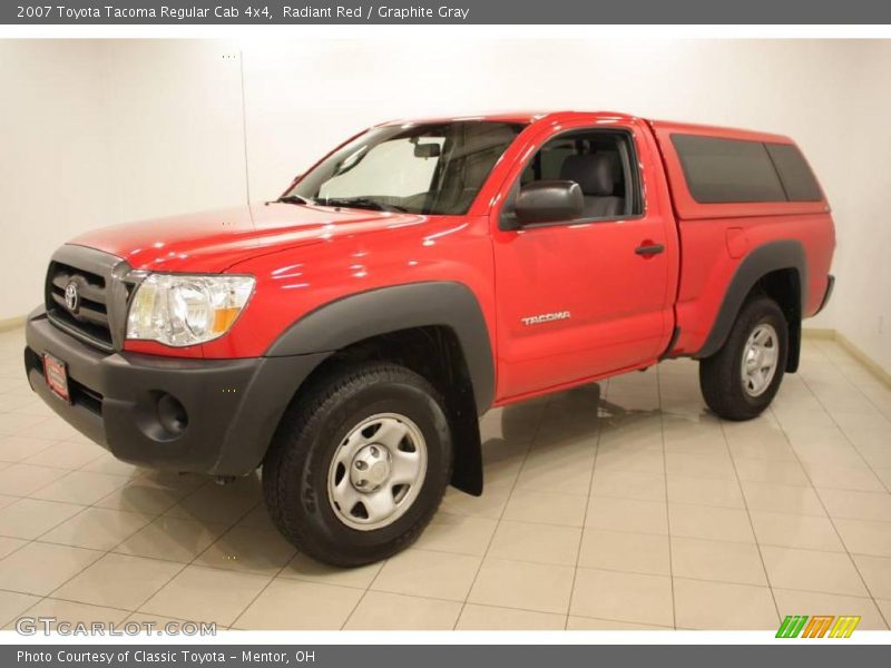 Radiant Red / Graphite Gray 2007 Toyota Tacoma Regular Cab 4x4