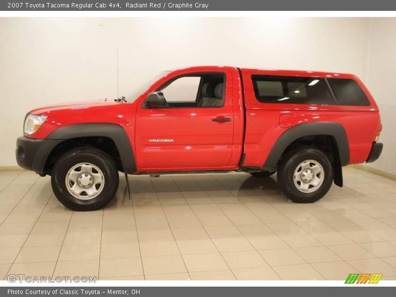 Radiant Red / Graphite Gray 2007 Toyota Tacoma Regular Cab 4x4